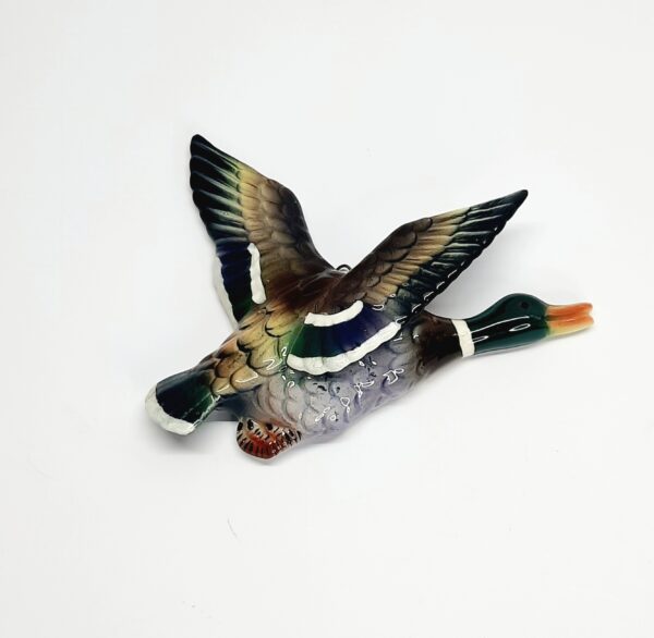 vintage set of 3 wall mallard flying ducks