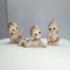 vintage set of 3 lefton bisque kewpie piano figurines