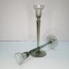 swedish orrefors smoked glass candle holders
