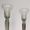 swedish orrefors smoked glass candle holders