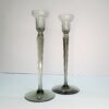 swedish orrefors smoked glass candle holders