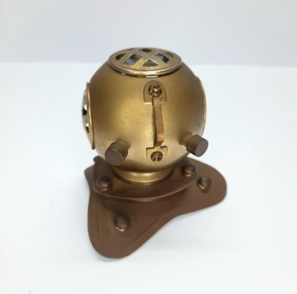 vintage mini brass copper deep sea helmet