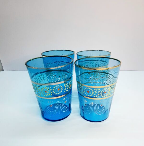 delicate hand enameled victorian glass set