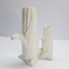 faux bois chinoiserie specimen corn bud vase