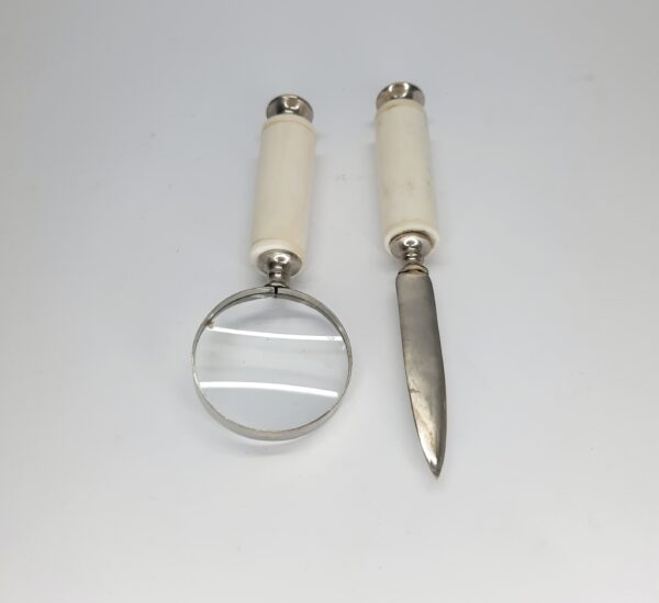 vintage magnifying glass and letter opener