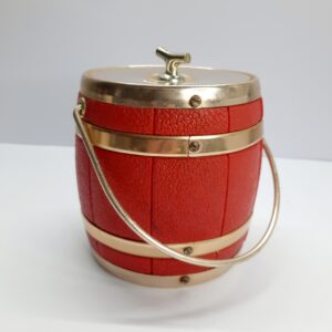 small red and gold retro ice bucket