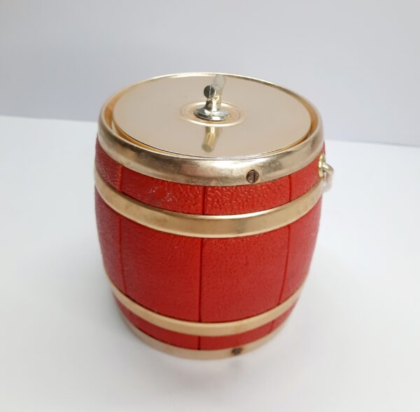 small red and gold retro ice bucket