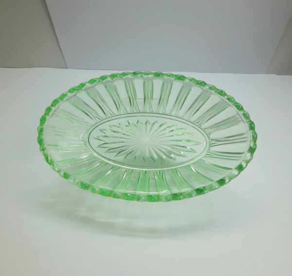 australian crown crystal glass co uranium relish dish