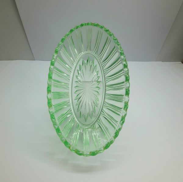 australian crown crystal glass co uranium relish dish