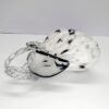 black and white art glass handbag vase