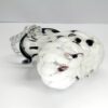 black and white art glass handbag vase
