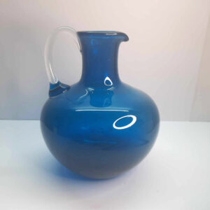 deep teal artglass jug