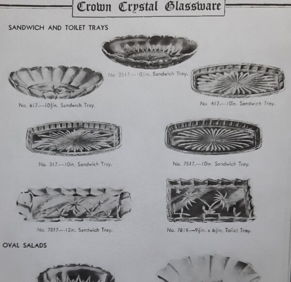 australian crown crystal sandwich trays
