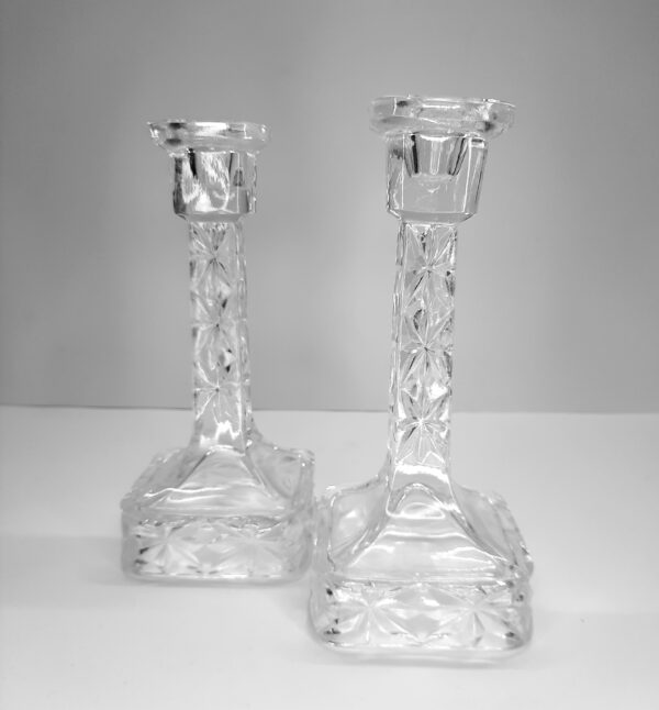 australian crown crystal glass co candle stick holders