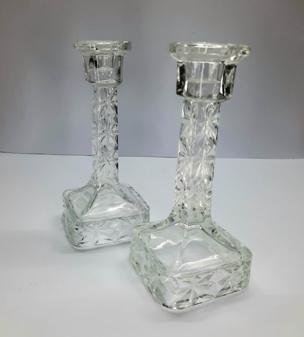 australian crown crystal glass co candle stick holders