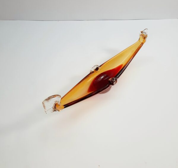 modern art glass venetian gondola dish