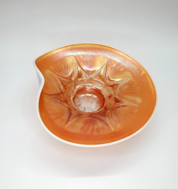 opalescent peach ski star bowl