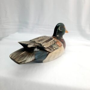 vintage wooden mallard decoy duck