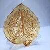 english bagley amber divided leaf plate