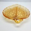english bagley amber divided leaf plate
