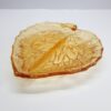 english bagley amber divided leaf plate
