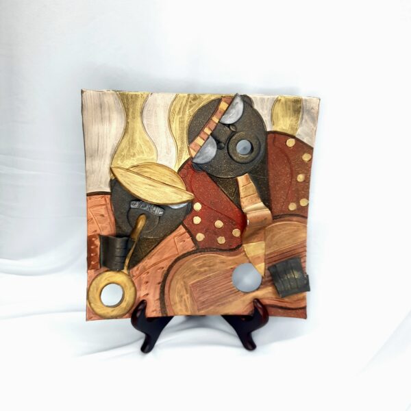 quirky musicians decorative display plate