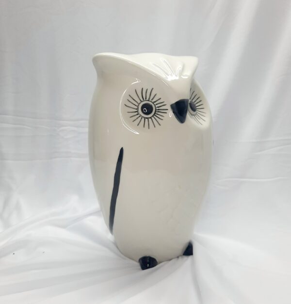 pair of white decor owls ornaments