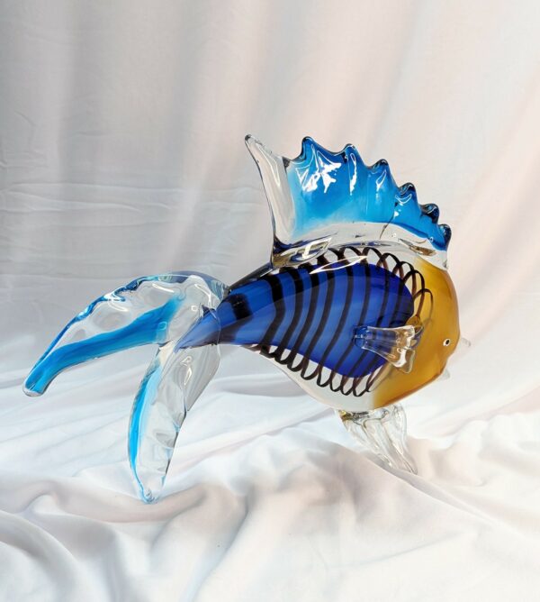 large murano art glass fish sculpture