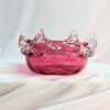 cranberry optical ribbed sugar bowl