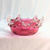 cranberry optical ribbed sugar bowl