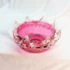 cranberry optical ribbed sugar bowl