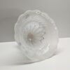 murano fruit pedestal white swirl bowl