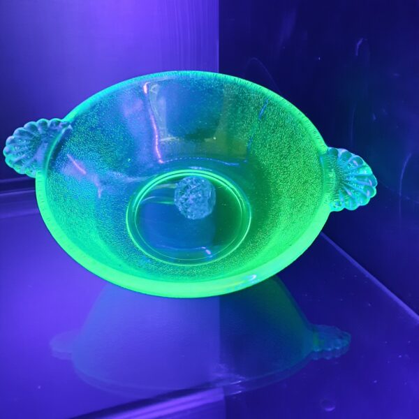 small green depression uranium bowl