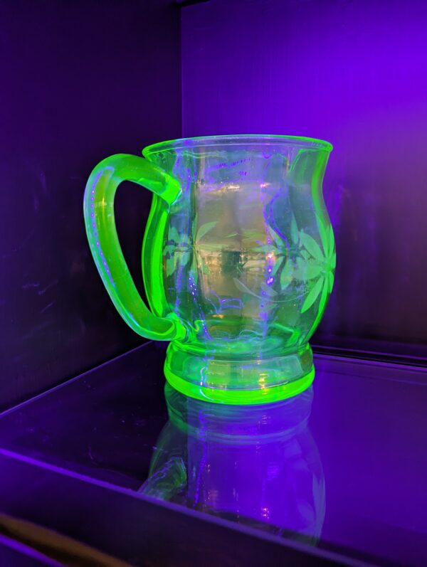 edwardian uranium glass lemonade jug