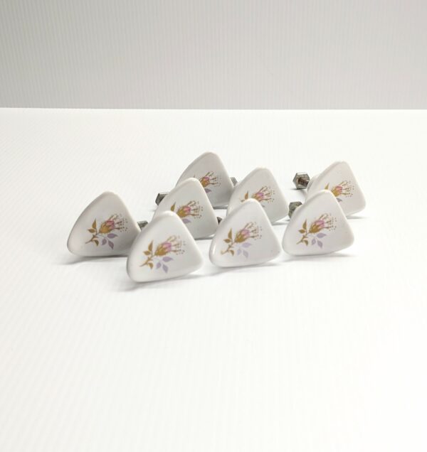 ceramic rose triangular drawer knobs
