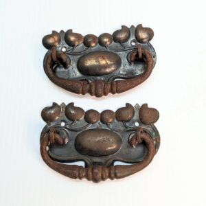 vintage tin ornate drawer handles