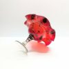 victorian red glass comport