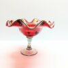 victorian red glass comport
