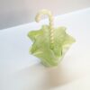 murano lime green opalescent umbrella vase