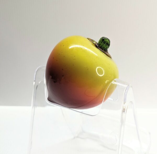 murano style art glass peach