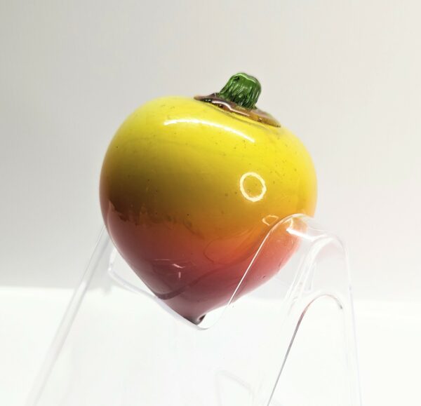 murano style art glass peach
