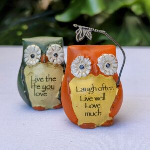 pair of owl ornaments