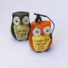 pair of owl ornaments