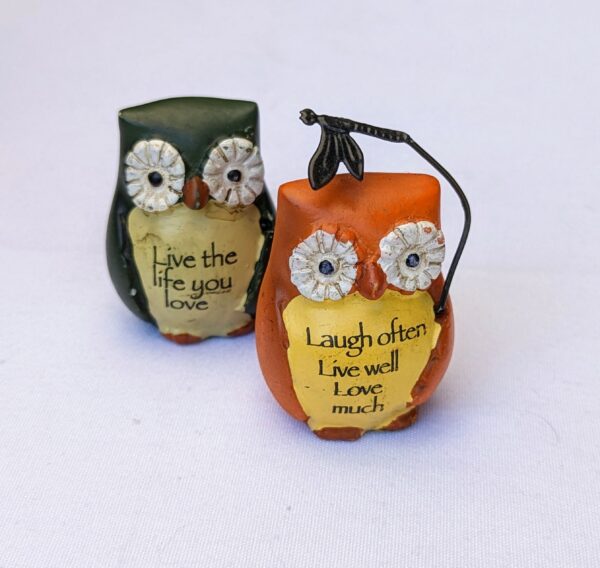 pair of owl ornaments