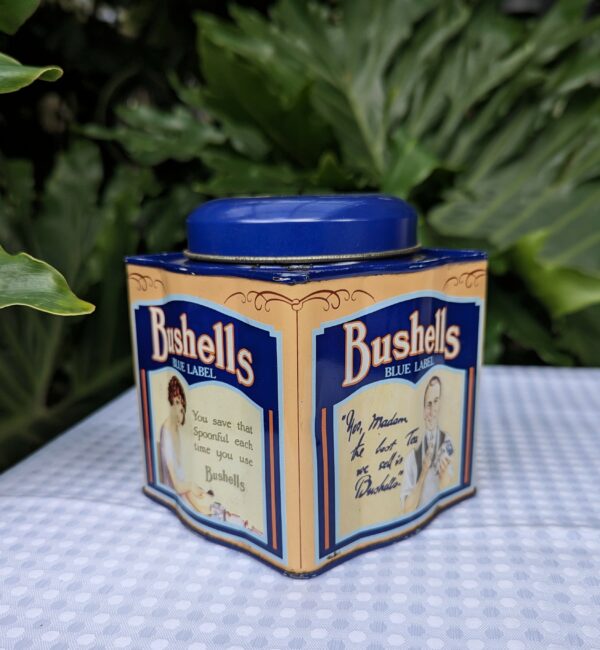 vintage style bushells tea canister