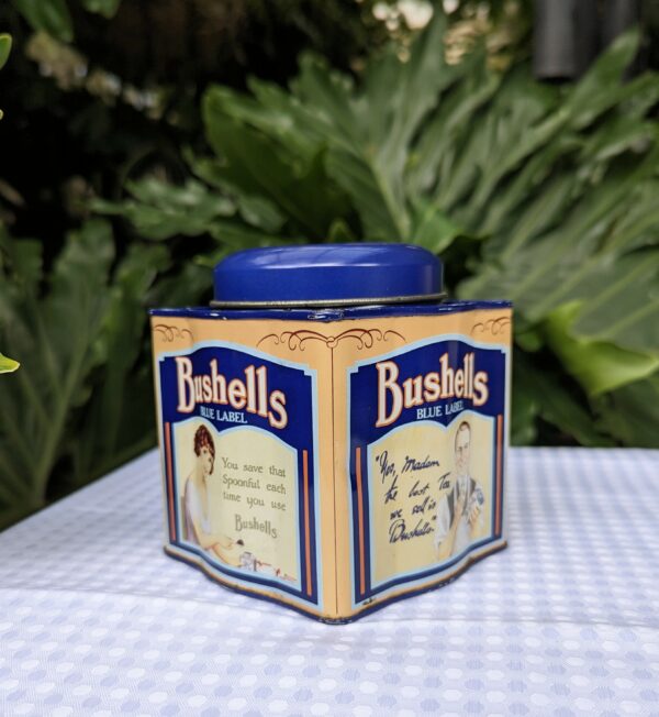 vintage style bushells tea canister