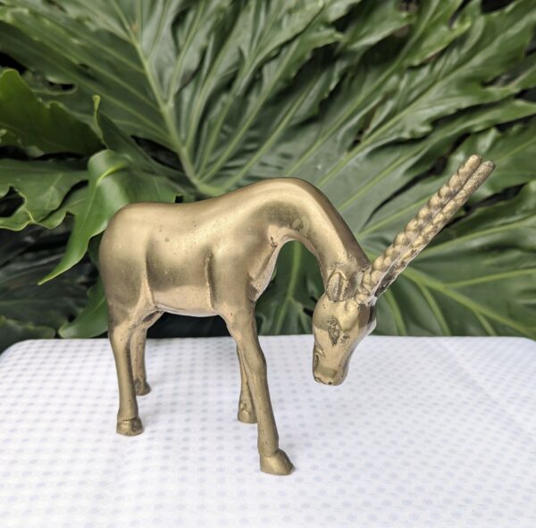 vintage brass antelope sculpture