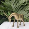 vintage brass antelope sculpture