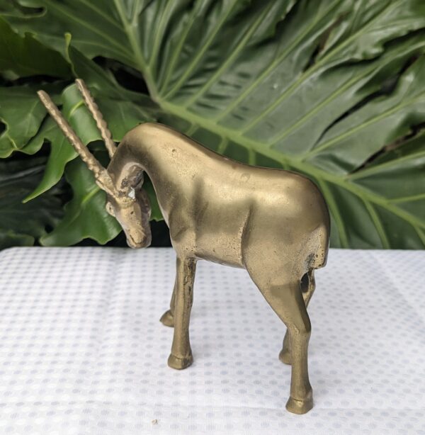 vintage brass antelope sculpture