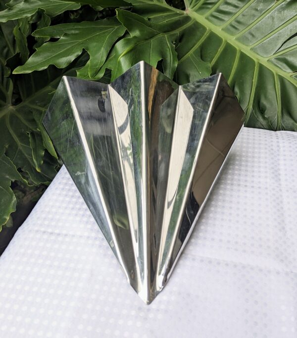 vintage art deco chrome wall vase